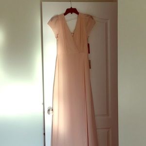 LULUS – Lace-Up Back Chiffon Gown